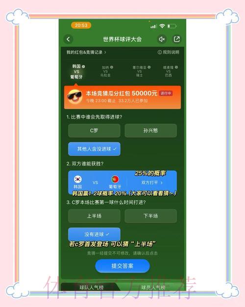世界杯竞猜平台精选活动推荐攻略